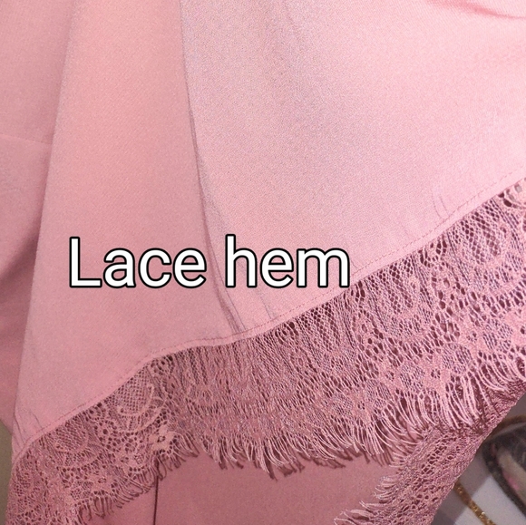 Mauve Pink Slit-Sleeve Blouse - Picture 11 of 13